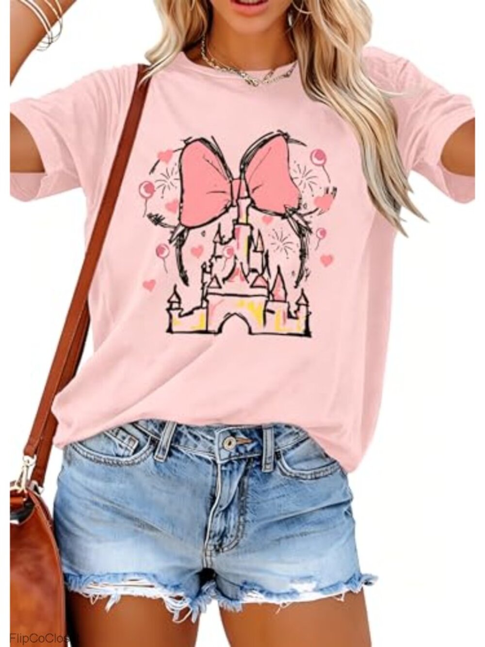 Women Magic Kingdom Castle Graphic Tee Cute Vacation T-Shirt